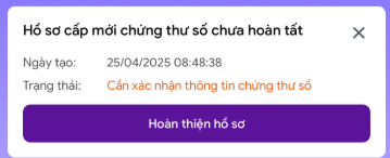 Xác nhận thông tin chứng thư số trên MISA eSign